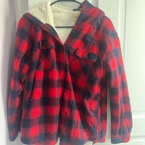 Red and blue flannel